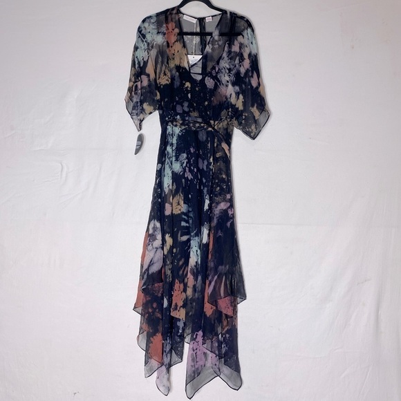 Sass & Bide Interstella Printed Sheer Silk Dress 2 NWT - Picture 1 of 14
